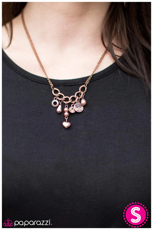 Paparazzi Necklace ~ Blissful Thinking - Copper