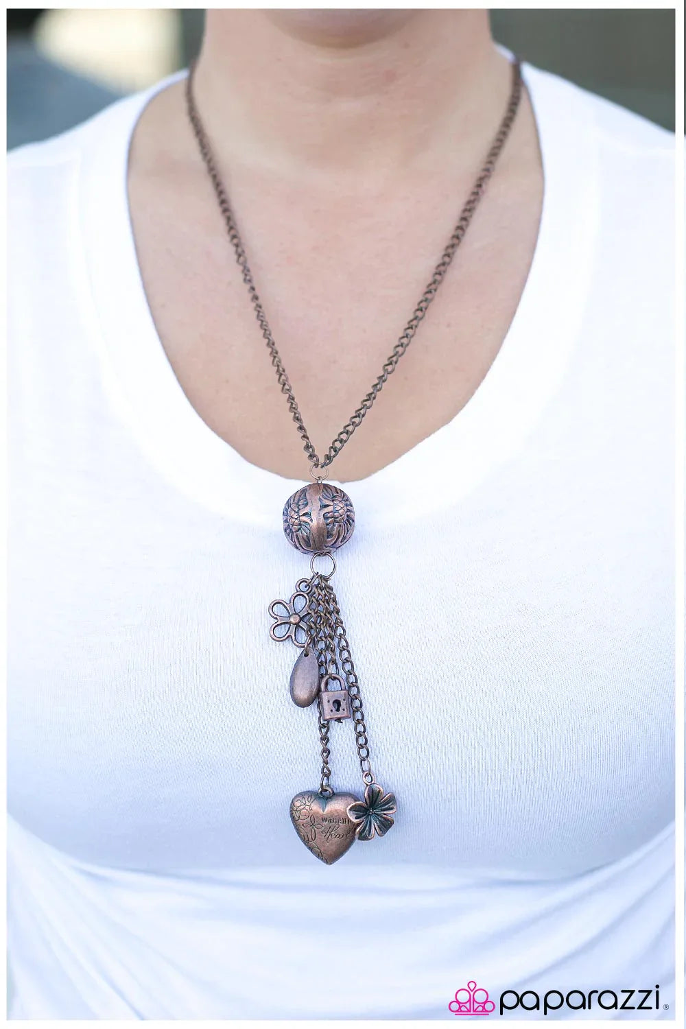 Paparazzi Necklace ~ Love, Love Me Do - Copper