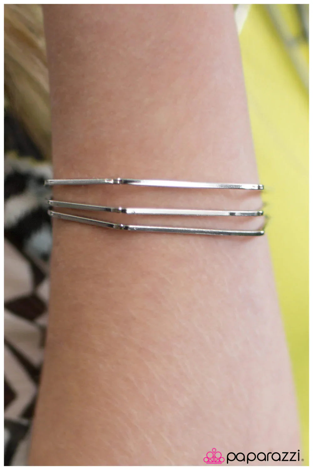 Paparazzi Bracelet ~ Geometricallly Speaking  - Silver