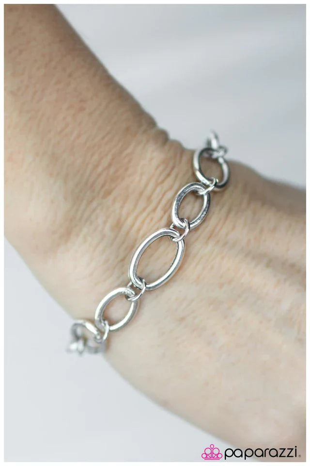 Paparazzi Bracelet ~ The Simple Life - Silver