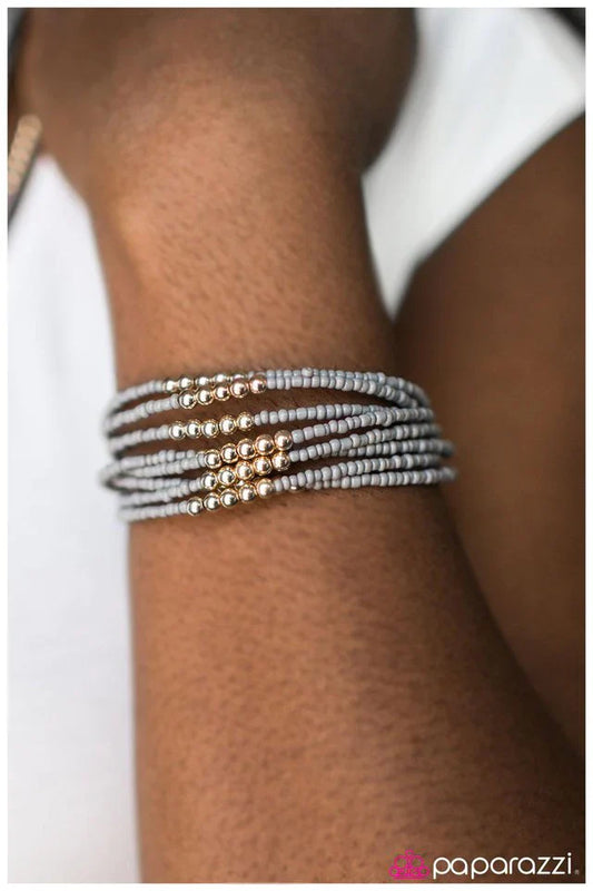 Paparazzi Bracelet ~ You BEAD Me To It! - Gray