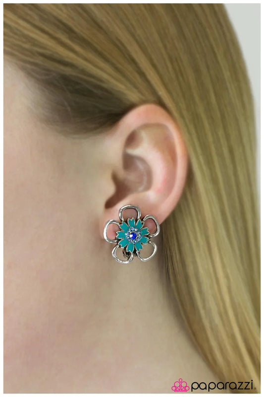 Paparazzi Earring ~ Spring Celebration  - Blue