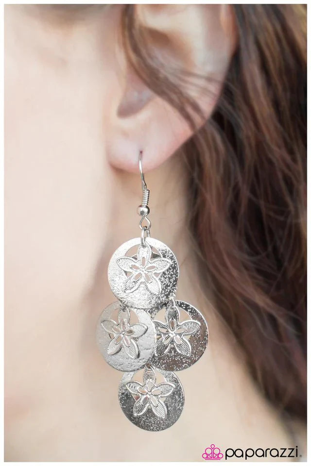 Paparazzi Earring ~ Spring Showers - Silver