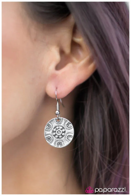 Paparazzi Earring ~ Culture Shock - Silver