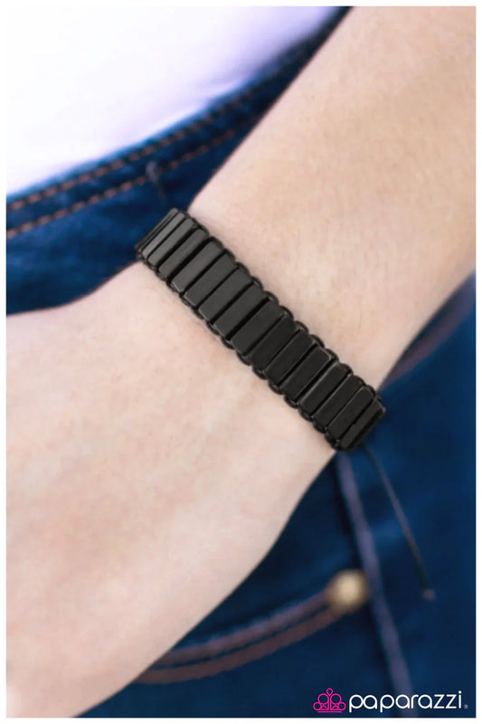 Paparazzi Bracelet ~ Sports Club  - Black