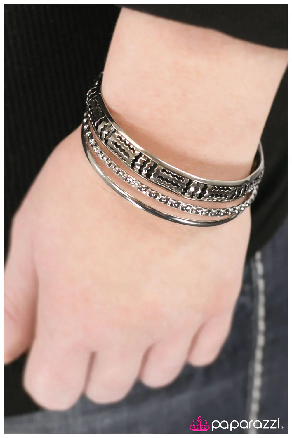 Paparazzi Bracelet ~ Totally Tribal - Silver