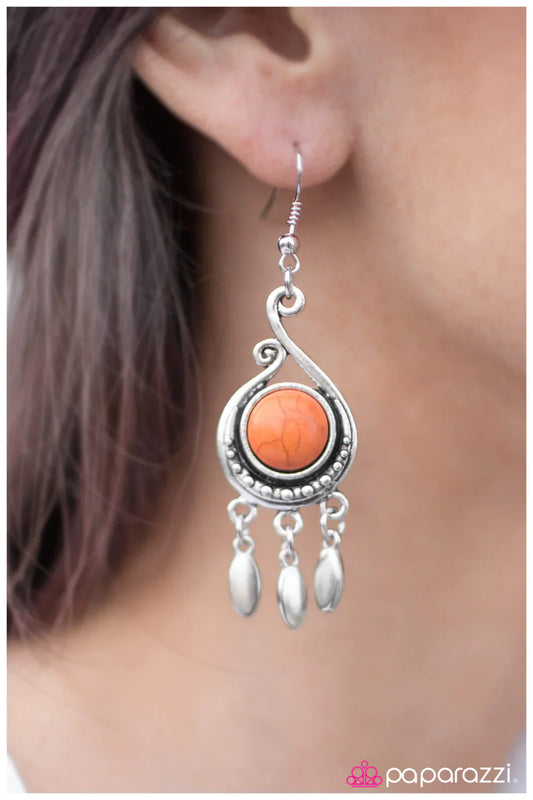 Paparazzi Earring ~ Western Dreams  - Orange