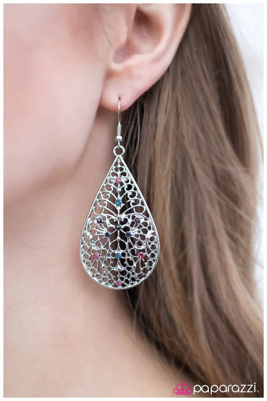 Paparazzi Earring ~ At First Glance - Multi
