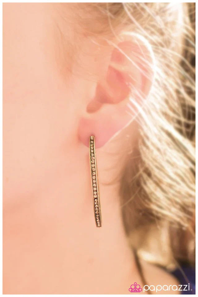 Paparazzi Earring ~ If Looks Could Kill... - Brass