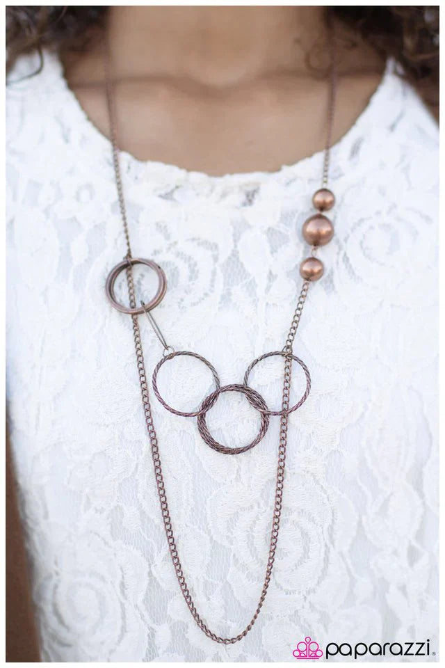 Paparazzi Necklace ~ My Way Or The Highway - Copper