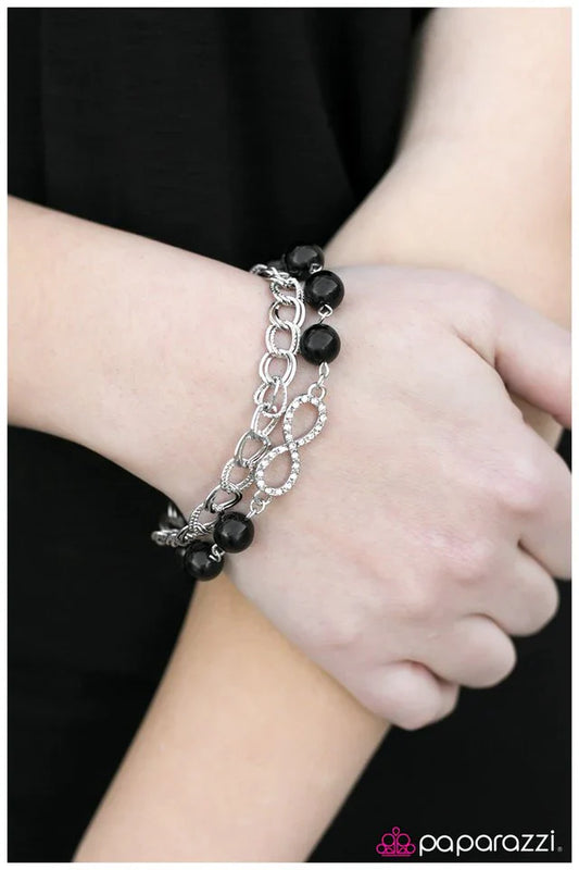 Paparazzi Bracelet ~ Forever Is Not Enough - Black