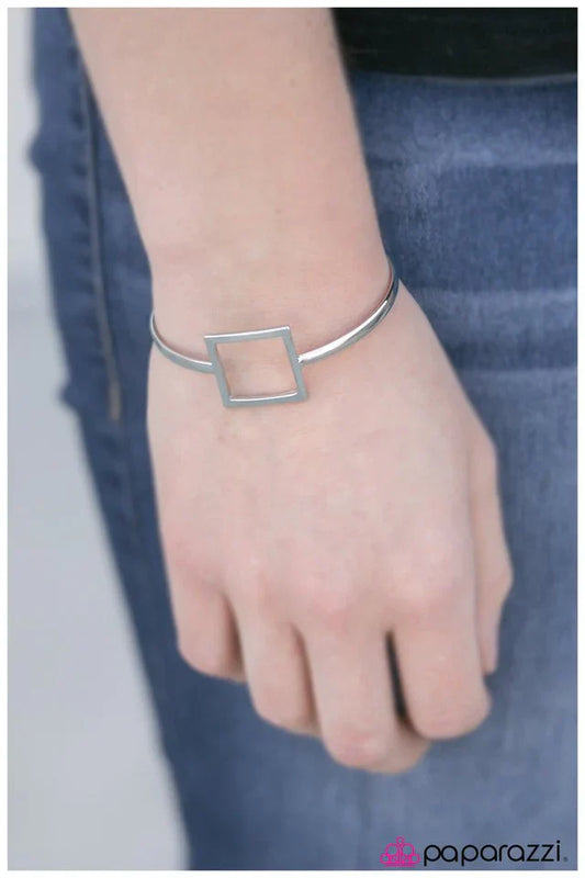 Paparazzi Bracelet ~ Square One - Silver