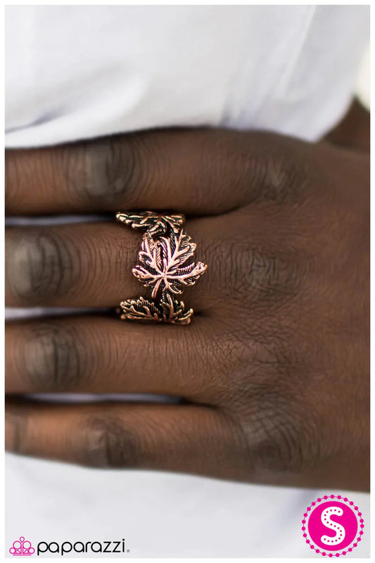 Paparazzi Ring ~ If You LEAF  - Copper