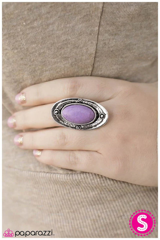 Paparazzi Ring ~ Rock Bottom - Purple