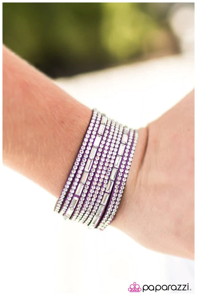 Paparazzi Bracelet ~ Name Your Price - Purple