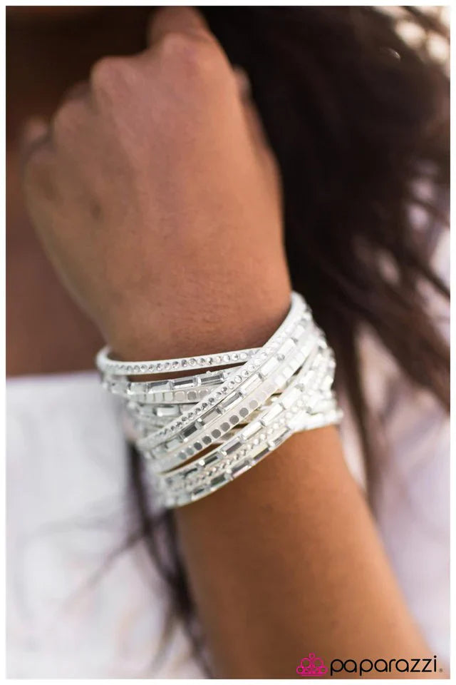 Paparazzi Bracelet ~ Gimme Some Sugar - White