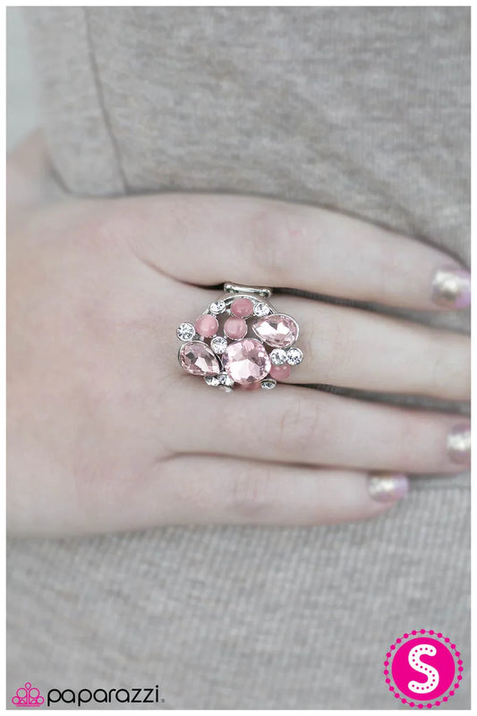 Paparazzi Ring ~ Build Me A Castle  - Pink