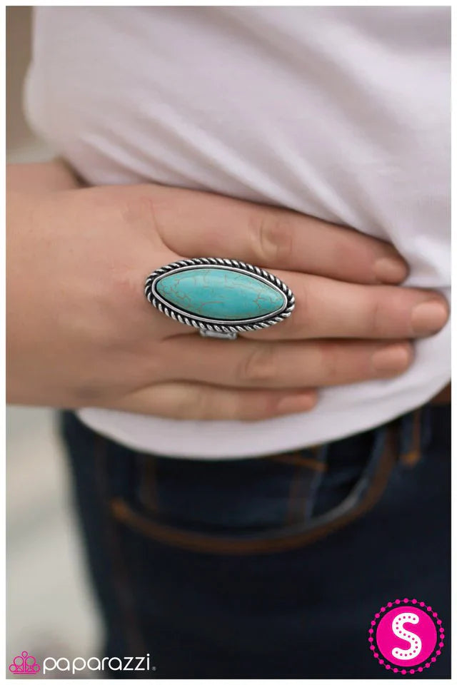 Paparazzi Ring ~ Better In Boots - Blue