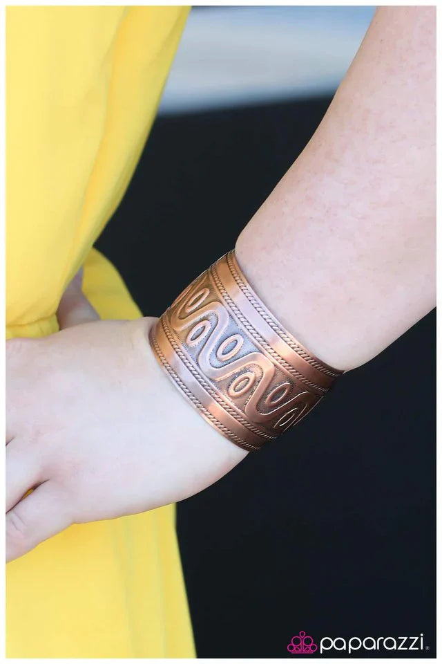 Paparazzi Bracelet ~ Come What MAYAN - Copper