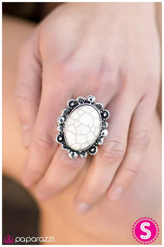 Paparazzi Ring ~ Solar Power - White