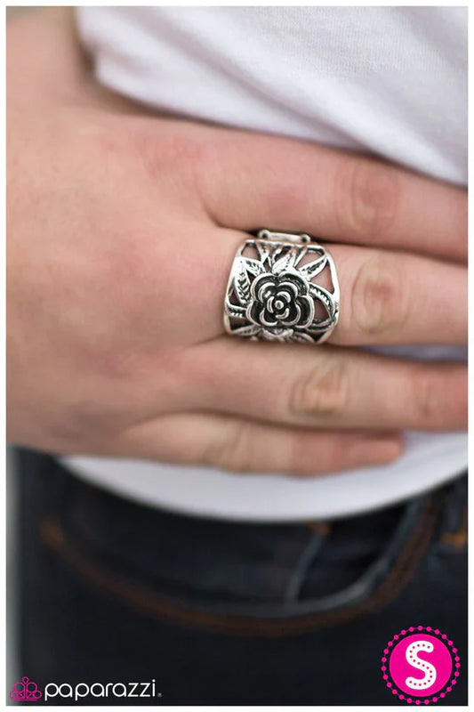 Paparazzi Ring ~ Budding BLOOMance - Silver