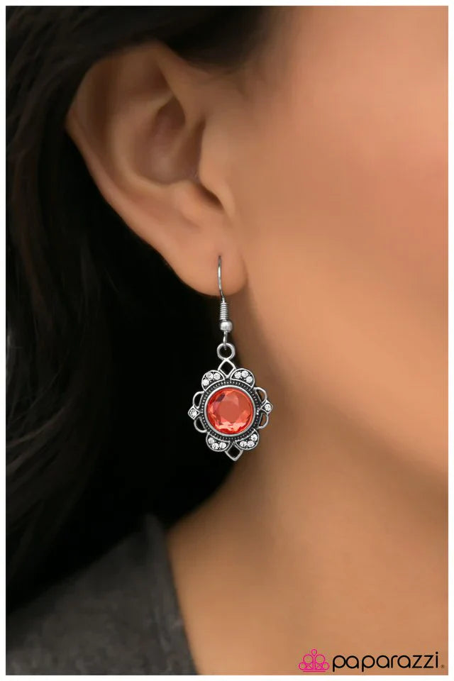 Paparazzi Earring ~ To BEAM Or Not To BEAM - Orange