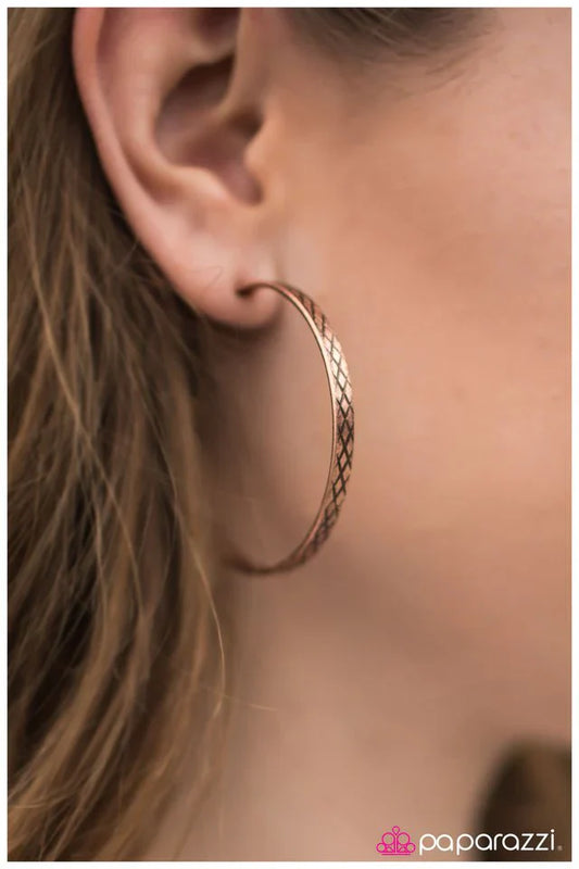 Paparazzi Earring ~ Safari Adventure - Copper