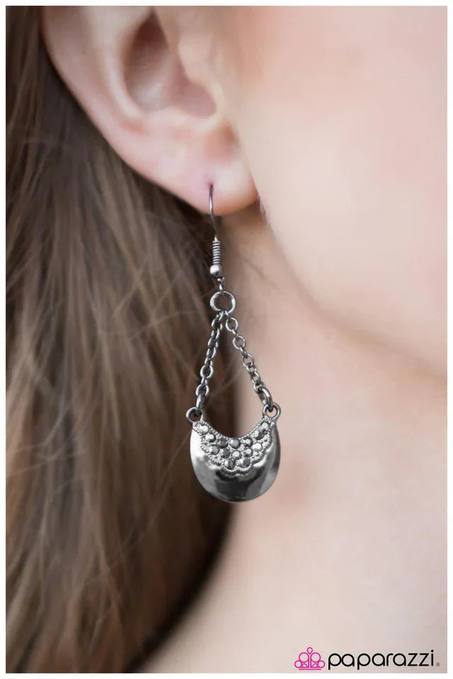 Paparazzi Earring ~ Right This SWAY - Silver