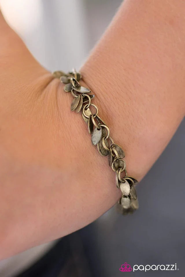 Paparazzi Bracelet ~ Bite Me! - Brass