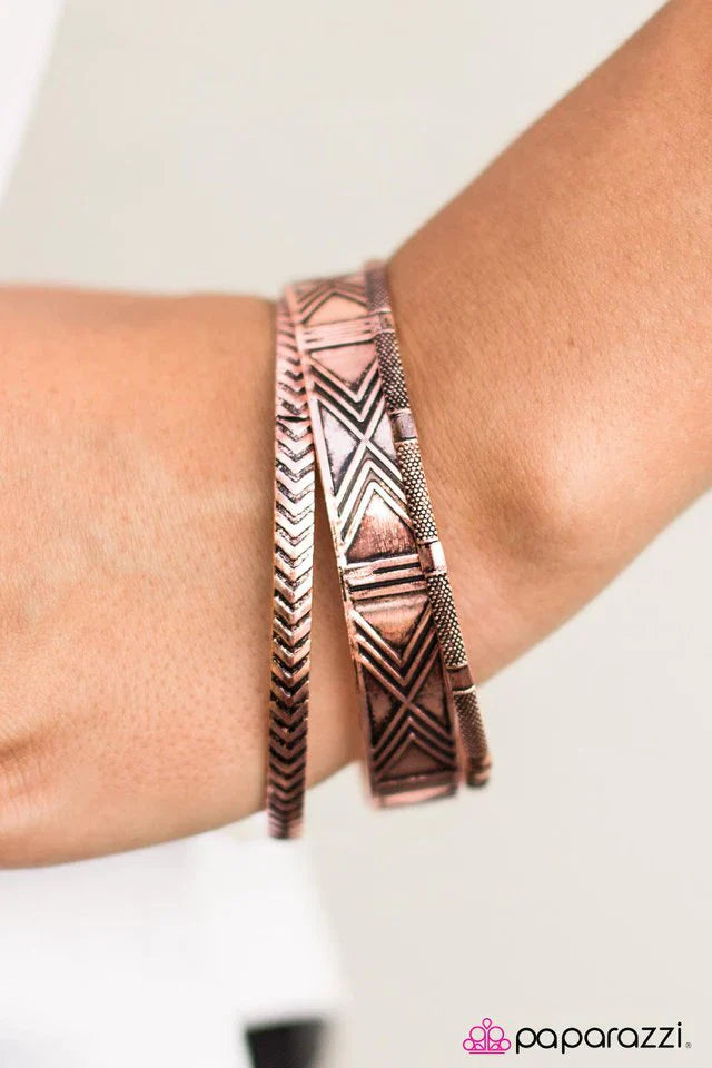 Paparazzi Bracelet ~ Galapagos Island - Copper