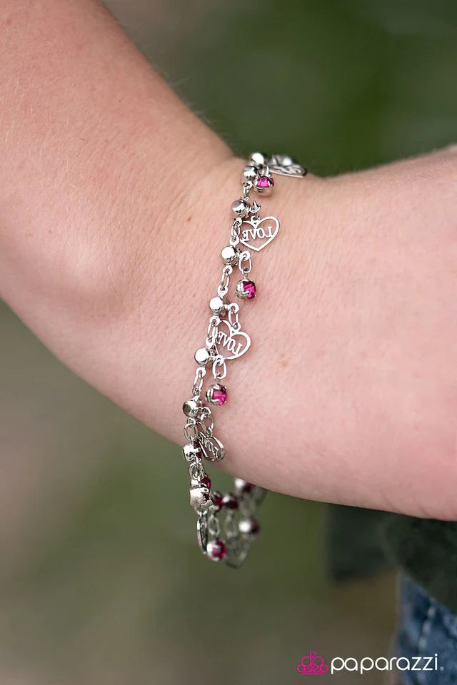 Paparazzi Bracelet ~ Valentine Wishes - Pink