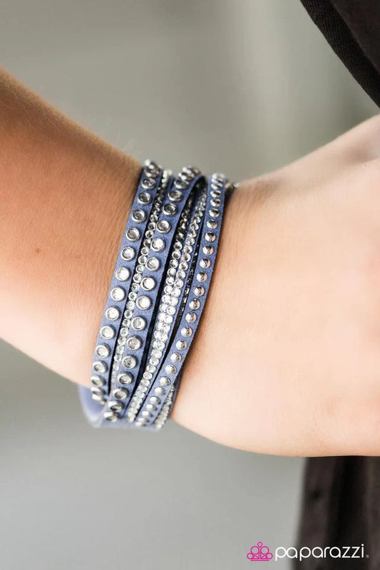 Paparazzi Bracelet ~ Cant Touch This - Blue