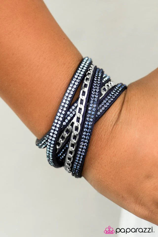 Paparazzi Bracelet ~ Put On Your Game Face - Blue