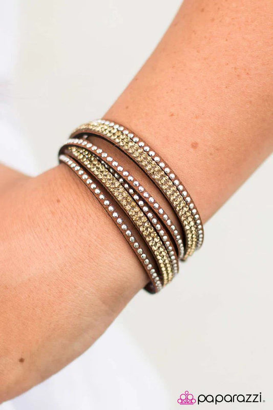 Paparazzi Bracelet ~ Slim Pickings - Brown