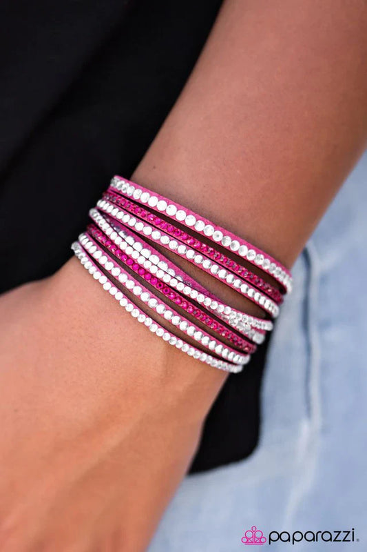 Paparazzi Bracelet ~ Strong Is The New Beautiful - Pink