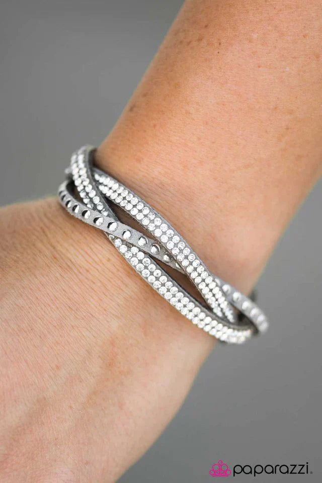 Paparazzi Bracelet ~ Down For The Count - Silver