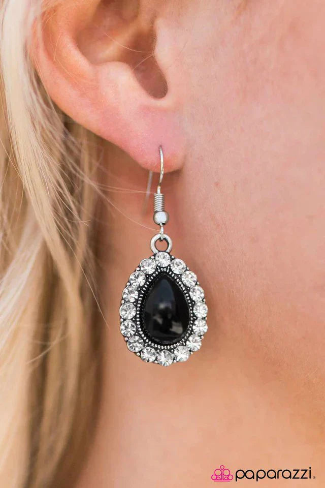 Paparazzi Earring ~ Party Till Dawn - Black