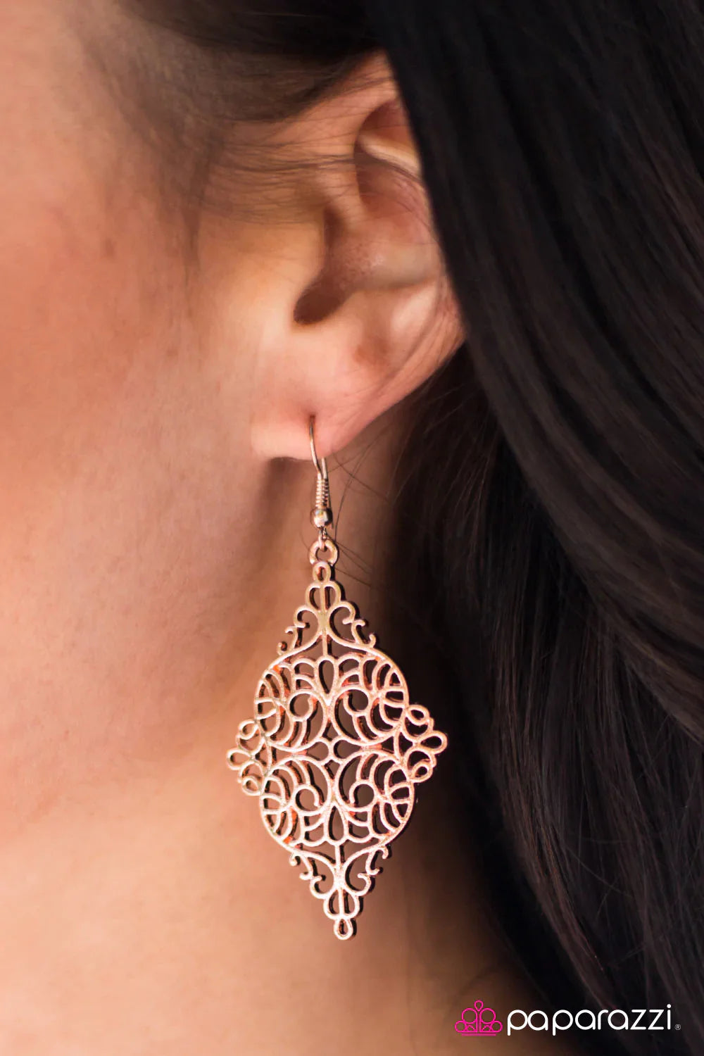 Paparazzi Earring ~ I FILIGREE Like Dancing - Copper