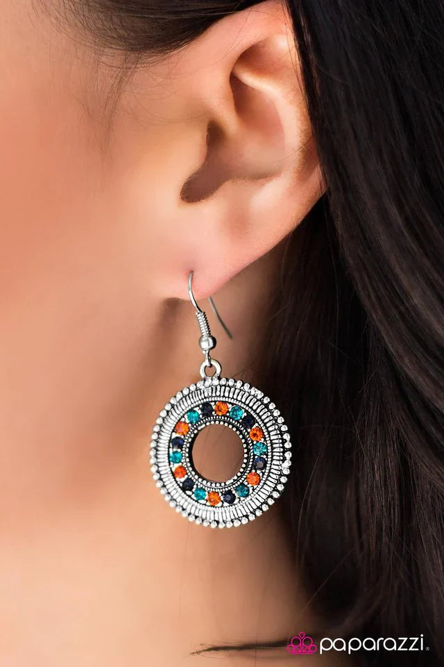 Paparazzi Earring ~ I WHEEL Survive - Multi