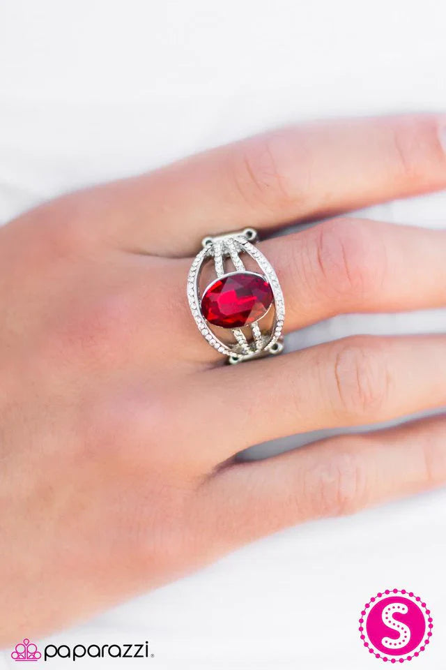 Paparazzi Ring ~ Crown Me - Red