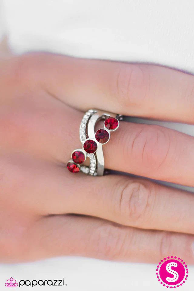 Paparazzi Ring ~ Nighttime Radiance - Red