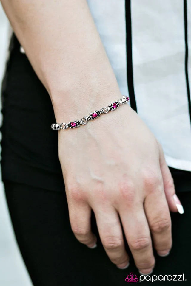 Paparazzi Bracelet ~ Metro Movement - Pink