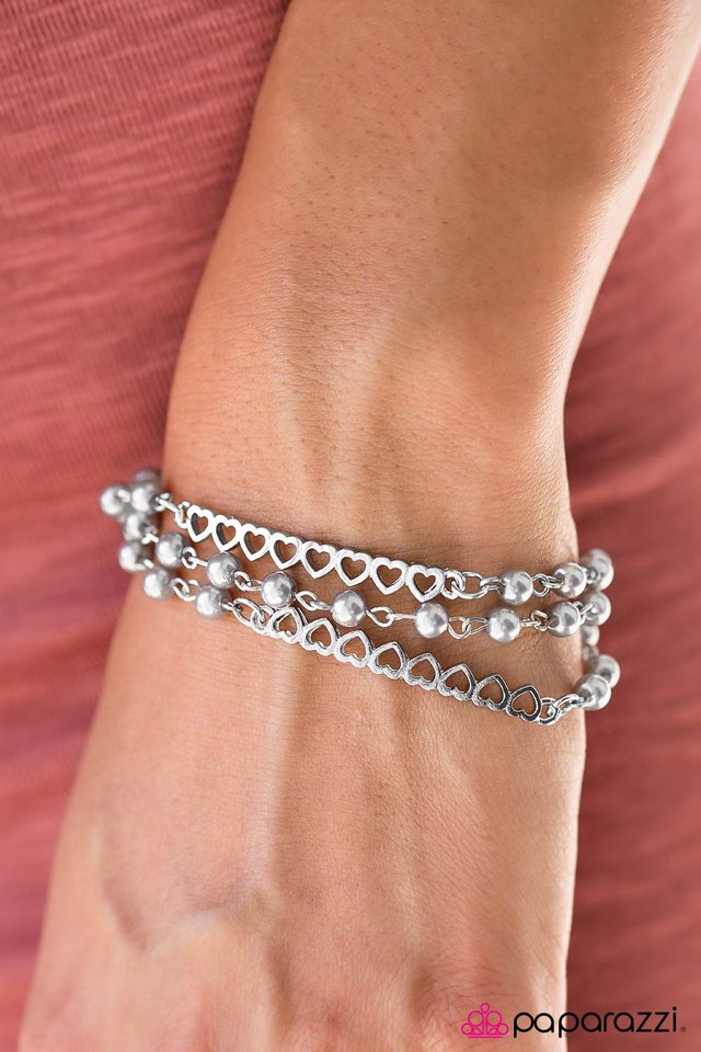 Paparazzi Bracelet ~ Love and Affection - Silver