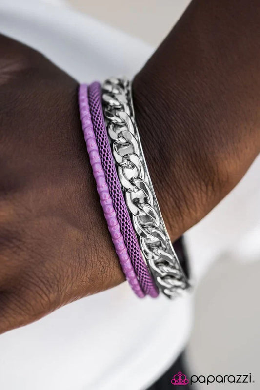 Paparazzi Bracelet ~ One Stop Shop - Purple