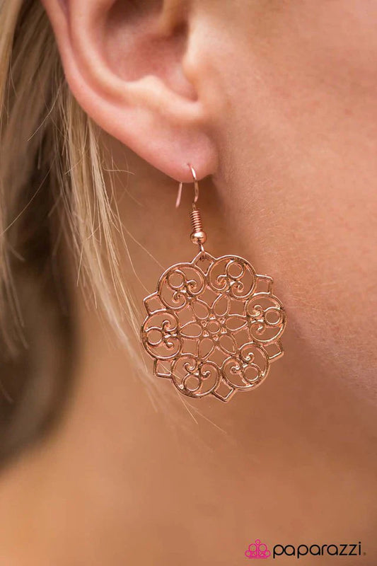 Paparazzi Earring ~ Garden Glam - Copper