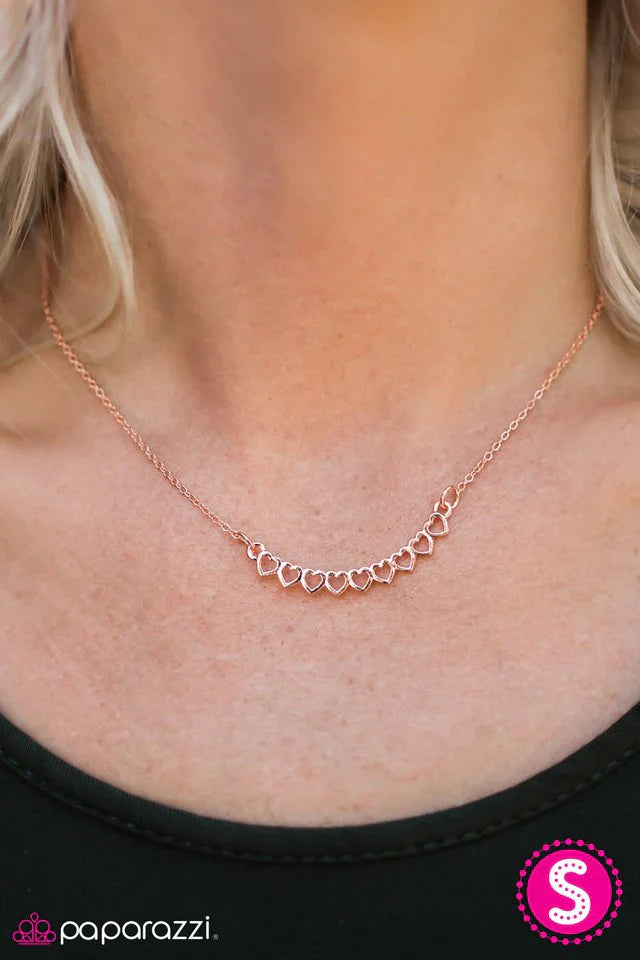 Paparazzi Necklace ~ First Crush - Copper