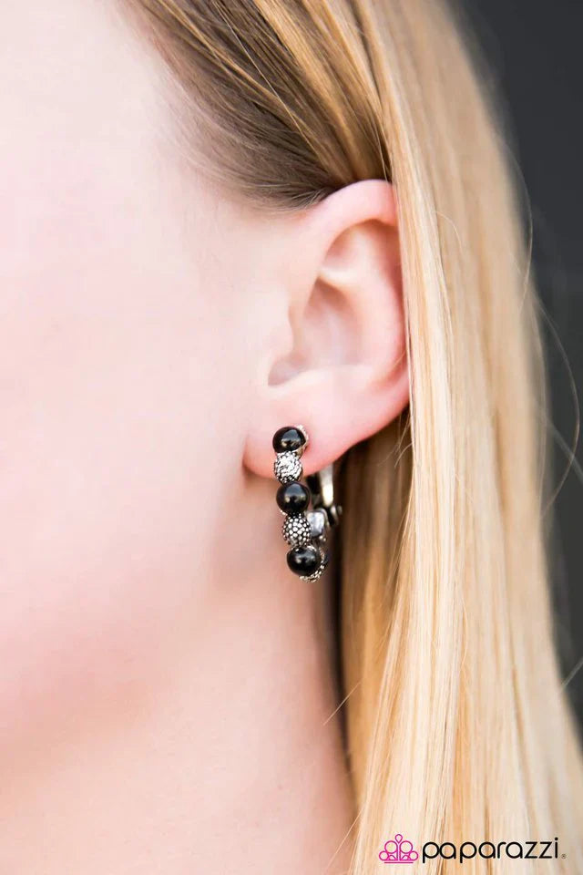 Paparazzi Earring ~ Move Over! - Black