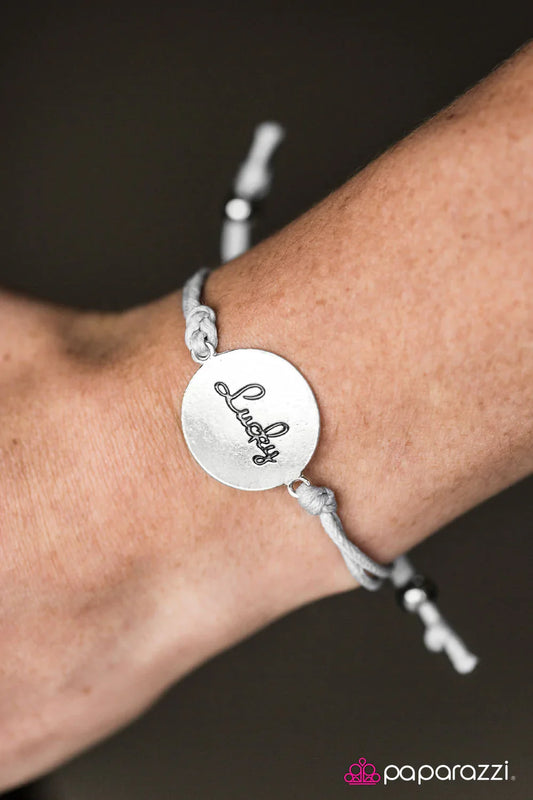 Paparazzi Bracelet ~ Its My Lucky Day - Silver