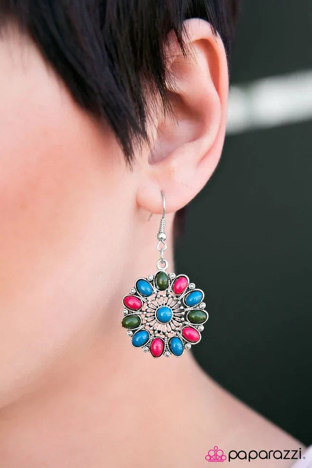 Paparazzi Earring ~ The Lotus Palace - Multi