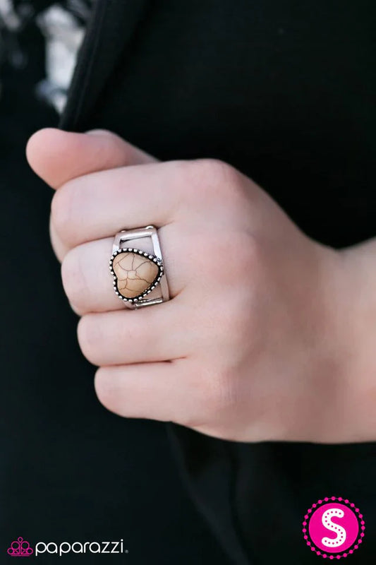 Paparazzi Ring ~ Rule With Your Heart - Brown